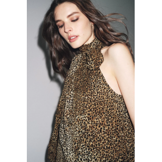 ПЛАТЬЕ ХАЛТЕР С АНИМАЛИСТИЧЕСКИМ ПРИНТОМ — ZW COLLECTION