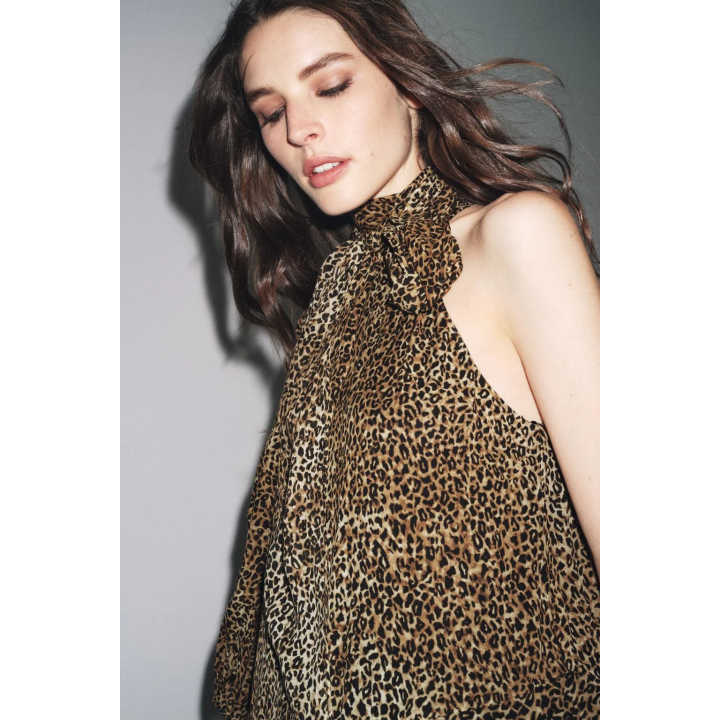 ПЛАТЬЕ ХАЛТЕР С АНИМАЛИСТИЧЕСКИМ ПРИНТОМ — ZW COLLECTION