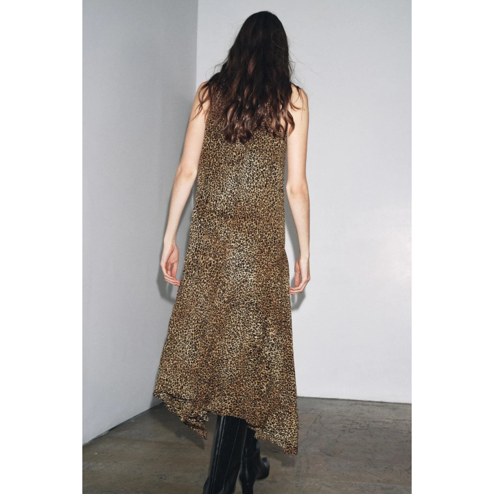 ПЛАТЬЕ ХАЛТЕР С АНИМАЛИСТИЧЕСКИМ ПРИНТОМ — ZW COLLECTION