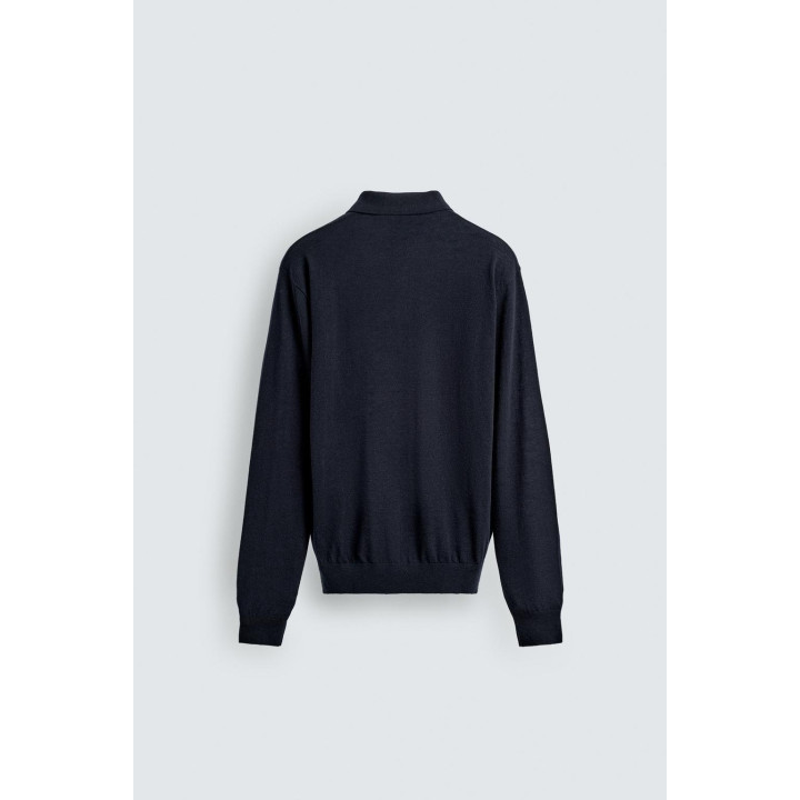 Поло из шерсти и шелка