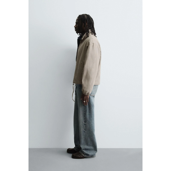 Куртка с утепленным контрастным воротником