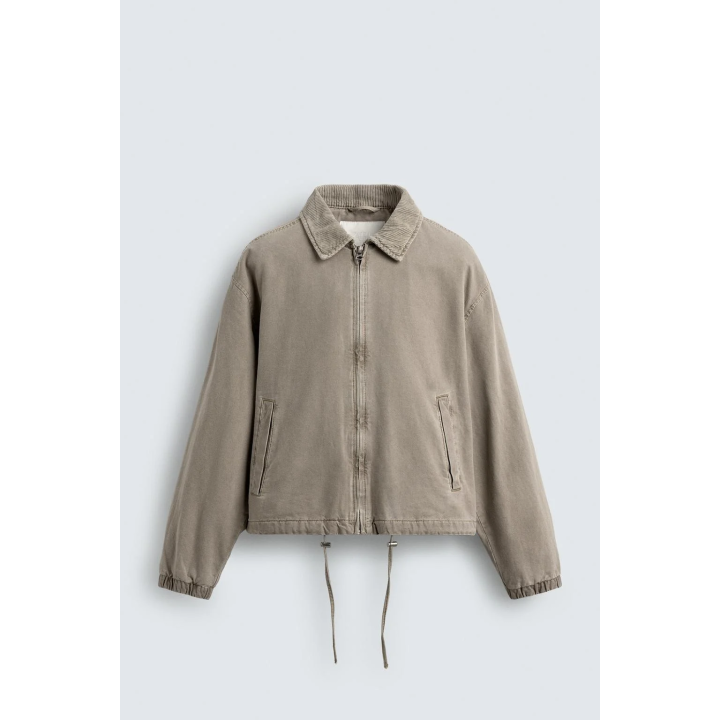 Куртка с утепленным контрастным воротником