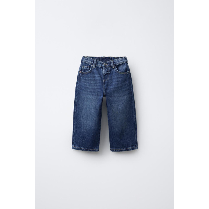 ДЖИНСЫ WIDE LEG С НАШИВКАМИ «ЗВЕЗДЫ» И АНИМАЛИСТИЧЕСКИМ ПРИНТОМ