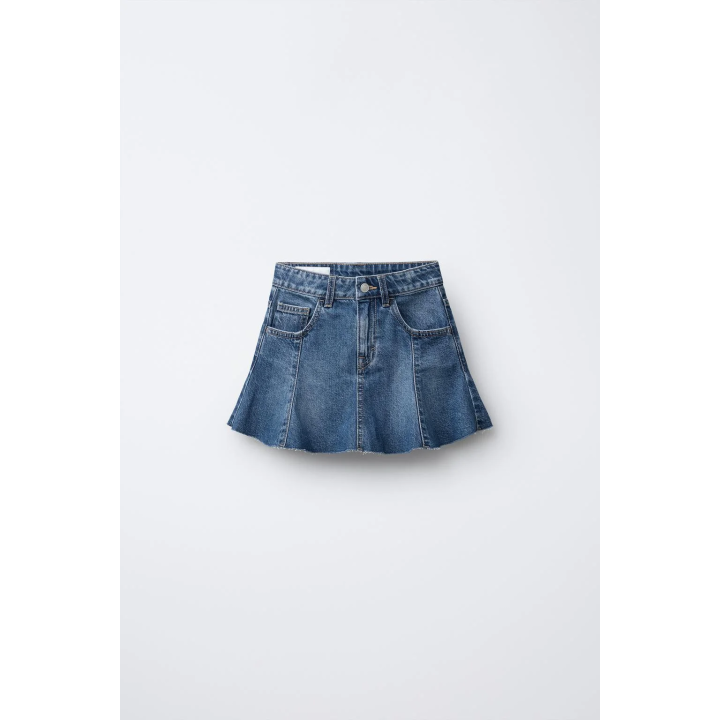 ДЖИНСОВАЯ ЮБКА С БАХРОМОЙ