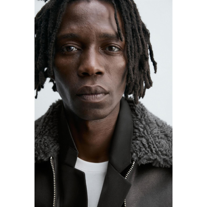 ДУБЛЕНКА ИЗ ИСКУССТВЕННОЙ КОЖИ