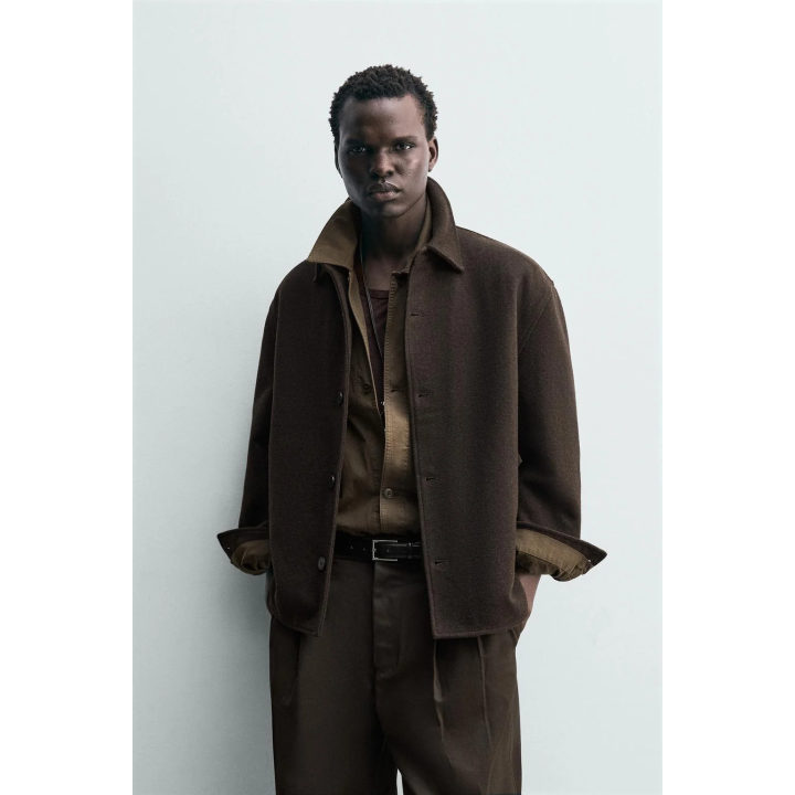 Рубашка-овершерт из шерсти