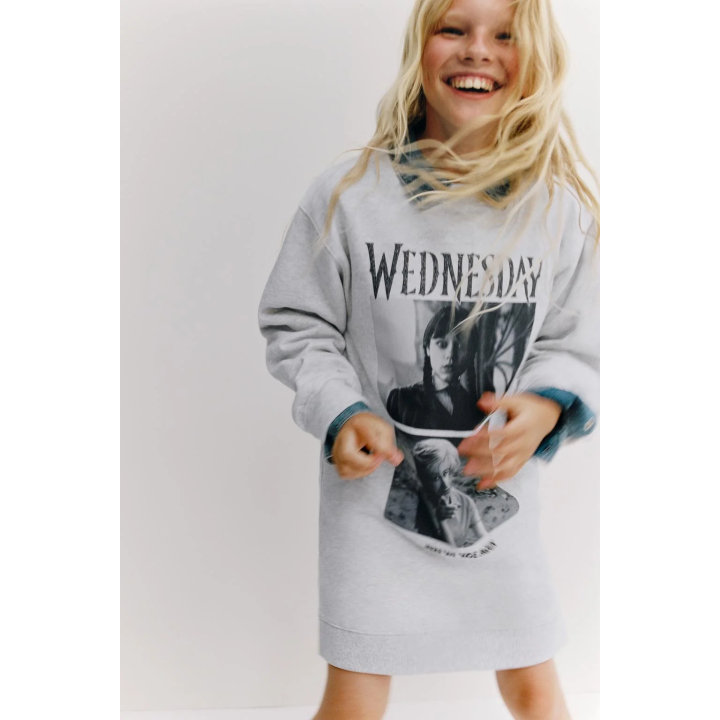 Плюшевое платье wednesday © с длинными рукавами