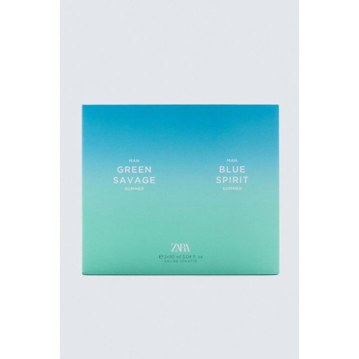 Blue spirit summer + green savage summer edt 2 x 90 ml / 3.04 oz