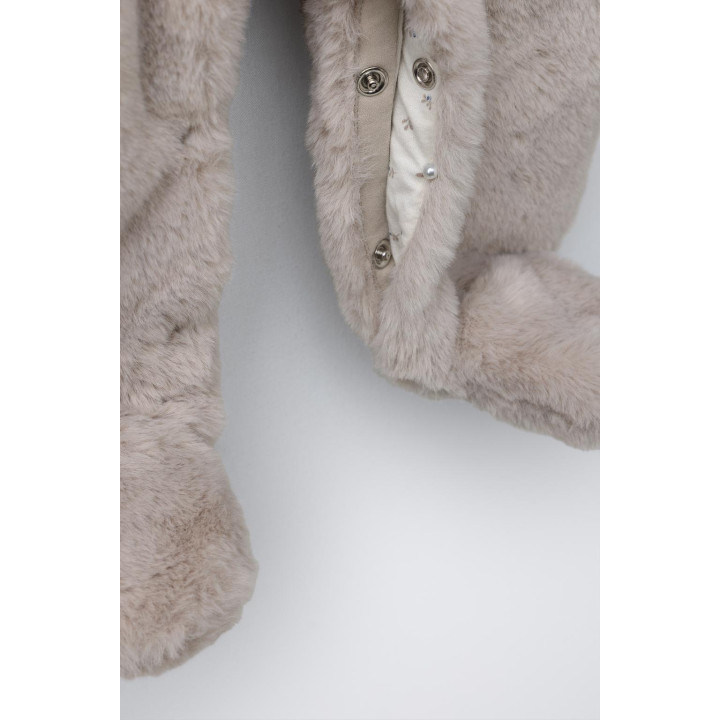 КОМБИНЕЗОН С КАПЮШОНОМ И ЭФФЕКТОМ МЕХА