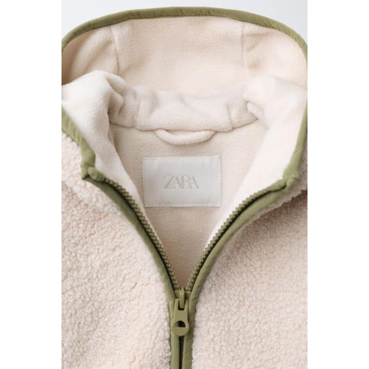 КУРТКА ИЗ ИСКУССТВЕННОЙ ОВЧИНЫ С ФЛИСОМ