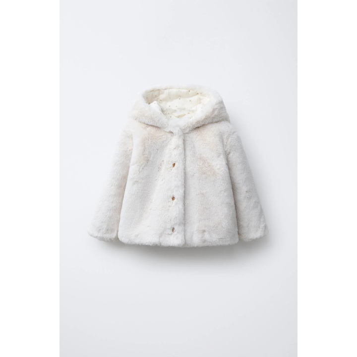 КУРТКА С КАПЮШОНОМ ИЗ ИСКУССТВЕННОГО МЕХА