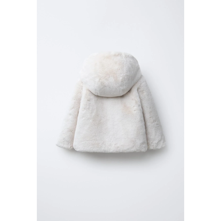 КУРТКА С КАПЮШОНОМ ИЗ ИСКУССТВЕННОГО МЕХА