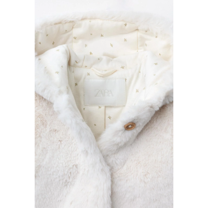 КУРТКА С КАПЮШОНОМ ИЗ ИСКУССТВЕННОГО МЕХА