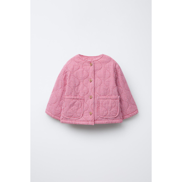 СТЕГАНАЯ КУРТКА В КЛЕТКУ ВИШИ