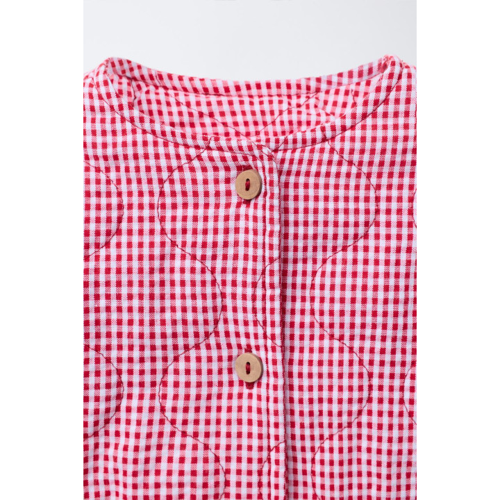 СТЕГАНАЯ КУРТКА В КЛЕТКУ ВИШИ