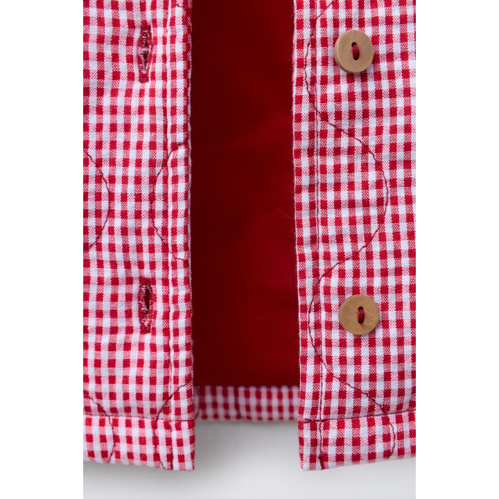 СТЕГАНАЯ КУРТКА В КЛЕТКУ ВИШИ