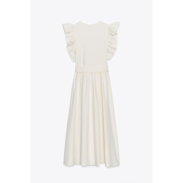 КОМБИНИРОВАННОЕ ПЛАТЬЕ С ВОЛАНАМИ