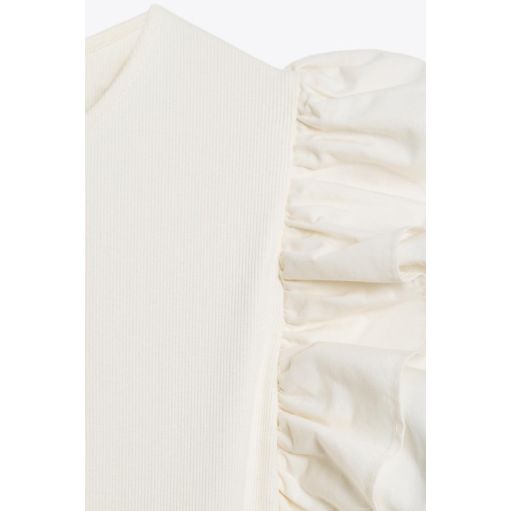 КОМБИНИРОВАННОЕ ПЛАТЬЕ С ВОЛАНАМИ