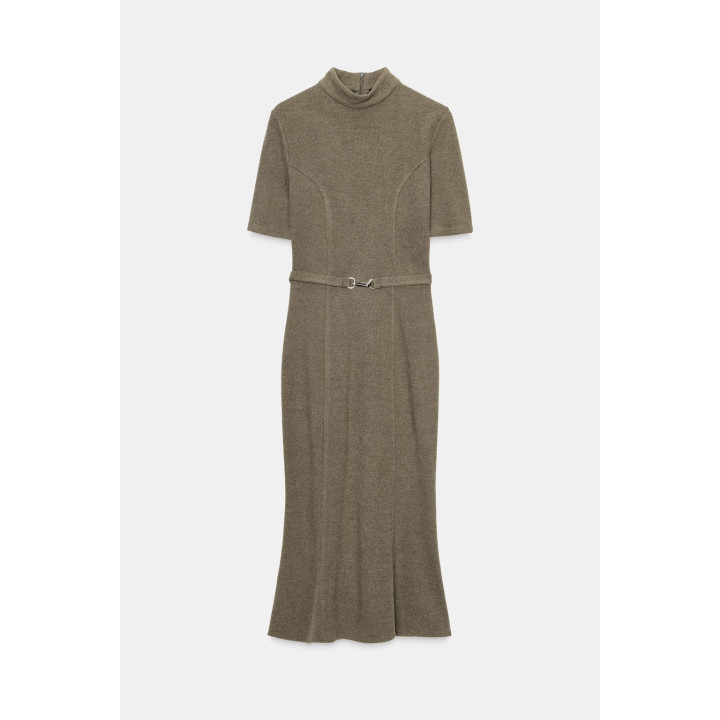 ПЛАТЬЕ ИЗ МЯГКОЙ ТКАНИ С РЕМНЕМ