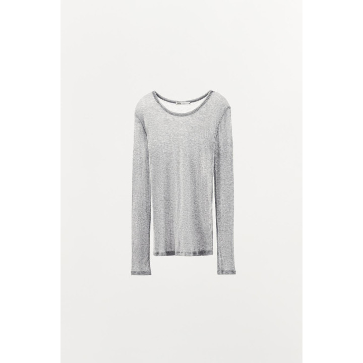 ПРИТАЛЕННАЯ ФУТБОЛКА С ДЛИННЫМИ РУКАВАМИ