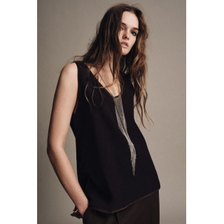 Мягкий топ без рукавов