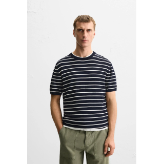 Вязаная футболка из вискозного микса