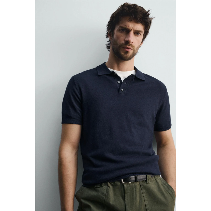 Поло свитер из вискозного микса