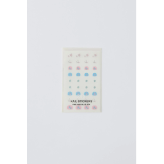 наклейки для ногтей zara pink and blue sea