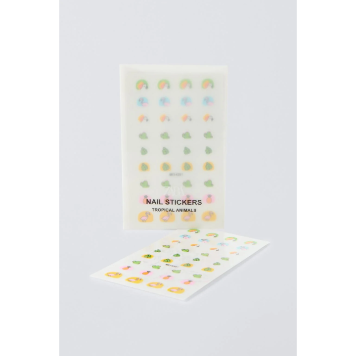 ZARA НАКЛЕЙКИ ДЛЯ НОГТЕЙ ТРОПИЧЕСКИЕ ЖИВОТНЫЕ
