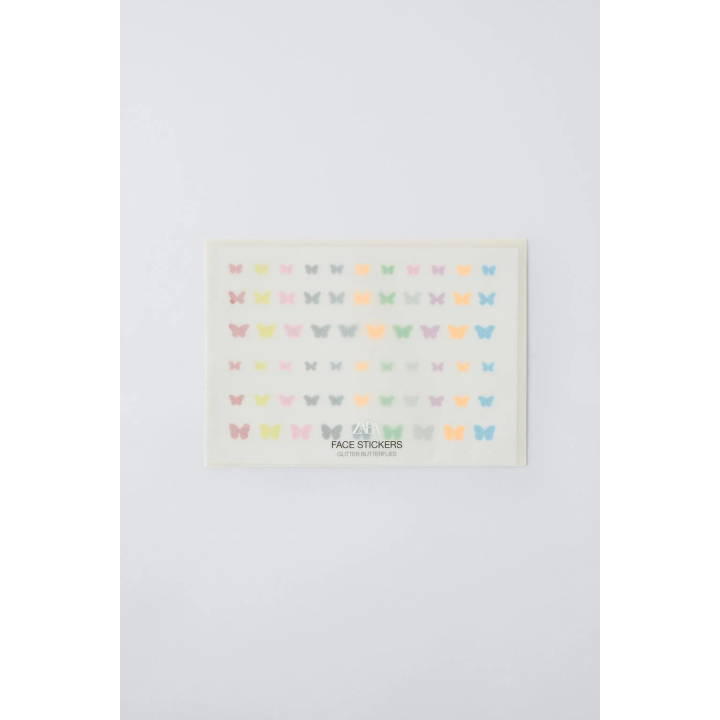 наклейки для лица zara glitter butterfly
