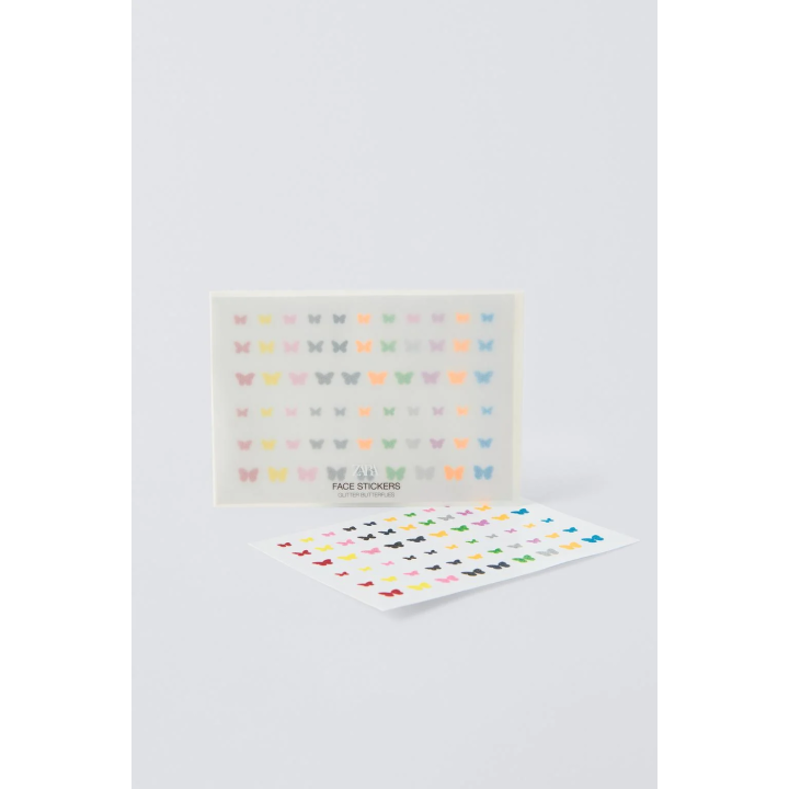 наклейки для лица zara glitter butterfly