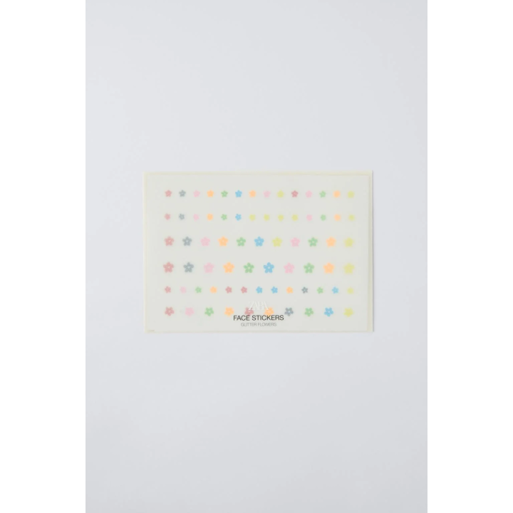 наклейки для лица с блестящими цветами zara