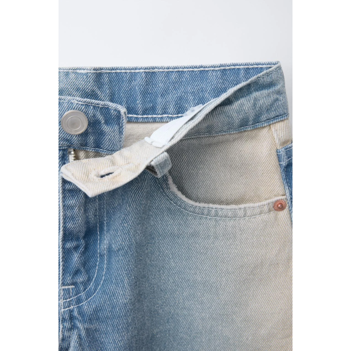 ДЖИНСОВЫЕ ШОРТЫ С НЕОБРАБОТАННЫМИ КРОМКАМИ