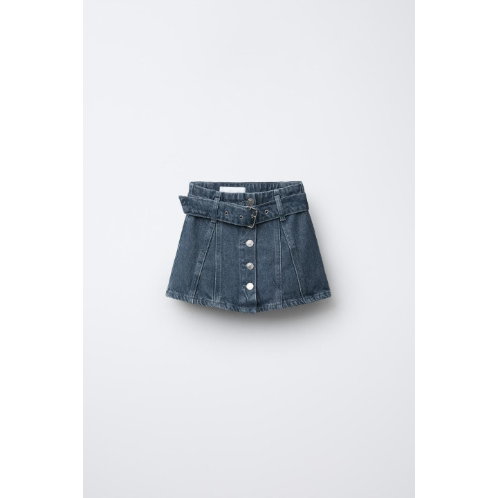 ДЖИНСОВАЯ ЮБКА С РЕМНЕМ