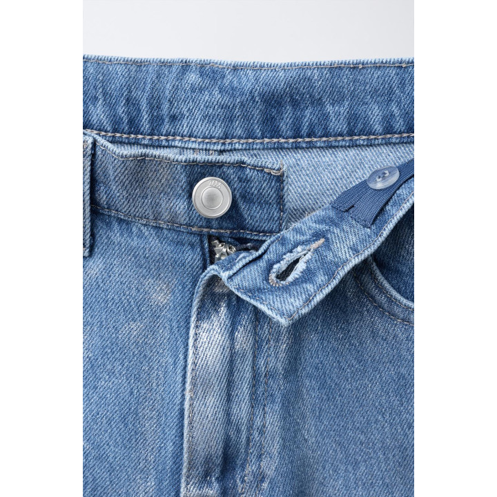 ДЖИНСЫ WIDE LEG СО СТРАЗАМИ