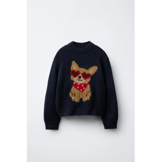 ВЯЗАНЫЙ ДЖЕМПЕР С СОБАКОЙ