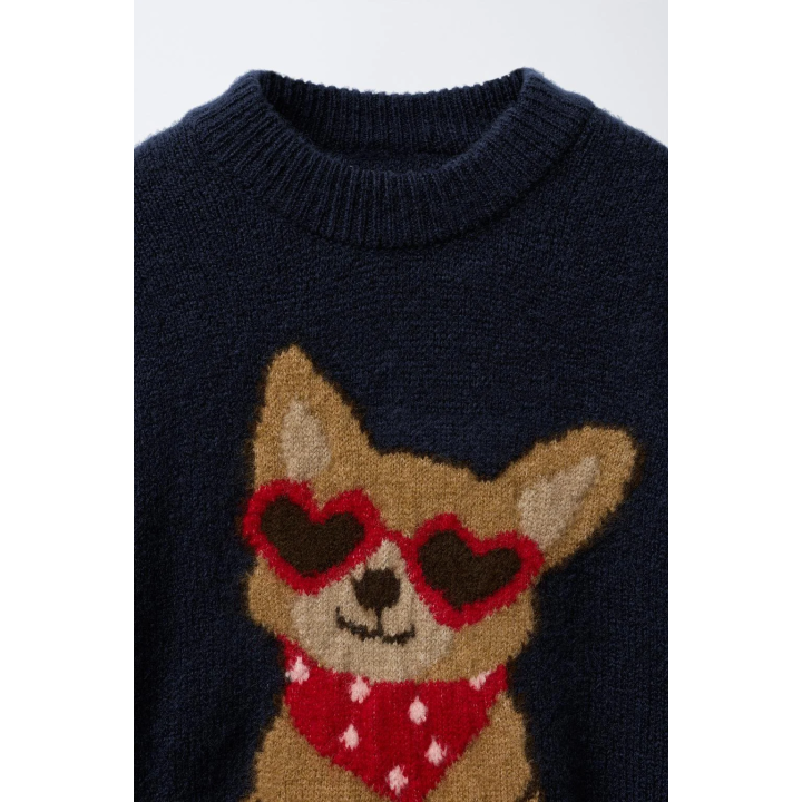 ВЯЗАНЫЙ ДЖЕМПЕР С СОБАКОЙ