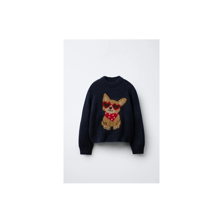 ВЯЗАНЫЙ ДЖЕМПЕР С СОБАКОЙ