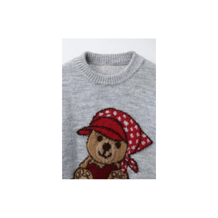 СВИТЕР С УЗОРОМ «МЕДВЕДЬ»