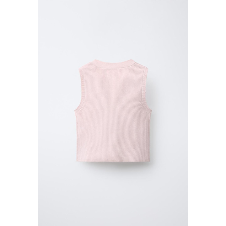 ТРИКОТАЖНЫЙ ЖИЛЕТ С БАНТИКАМИ