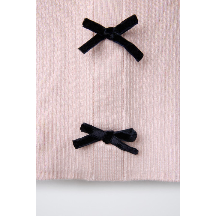 ТРИКОТАЖНЫЙ ЖИЛЕТ С БАНТИКАМИ