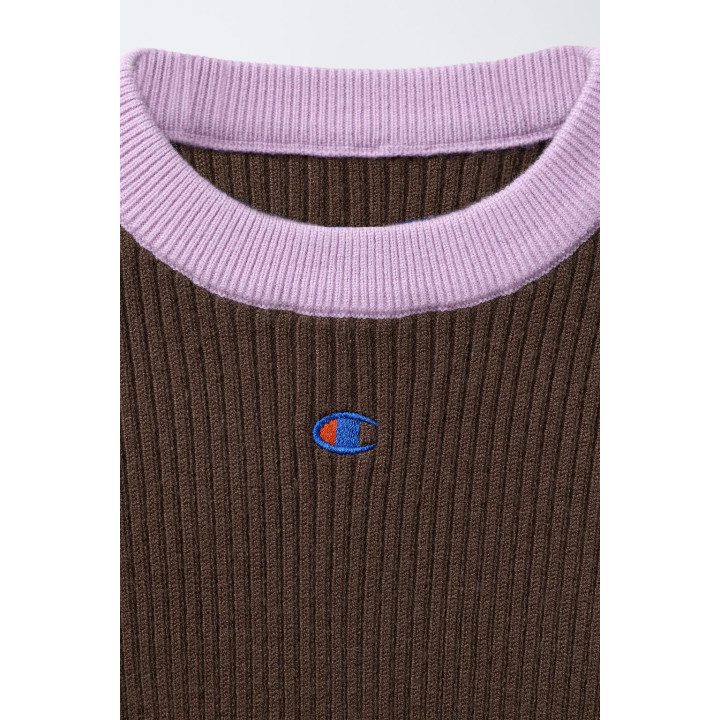 ДЖЕМПЕР В РУБЧИК С КОНТРАСТНЫМ ВОРОТНИКОМ CHAMPION ® X ZARA