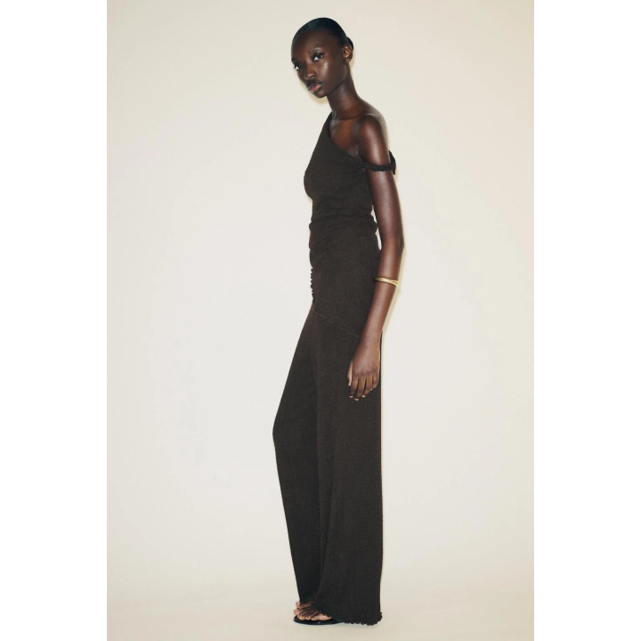 ШИРОКИЕ БРЮКИ ИЗ ТКАНЕВОГО МАТЕРИАЛА