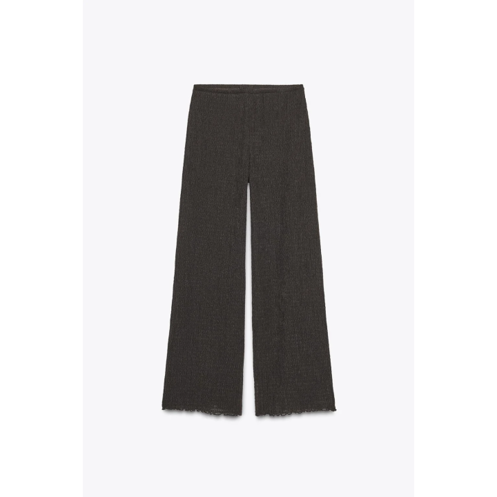 ШИРОКИЕ БРЮКИ ИЗ ТКАНЕВОГО МАТЕРИАЛА