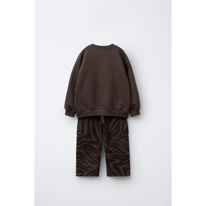 Набор кофты и брюк с принтом для занятий спортом