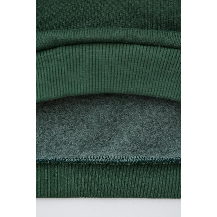 BEAR SWEATSHIRT AND RIBBED FLORAL LEGGINGS SET