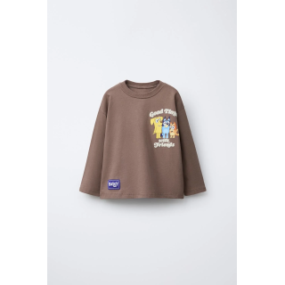 Футболка с принтом bluey © ludo studio из флокированного материала