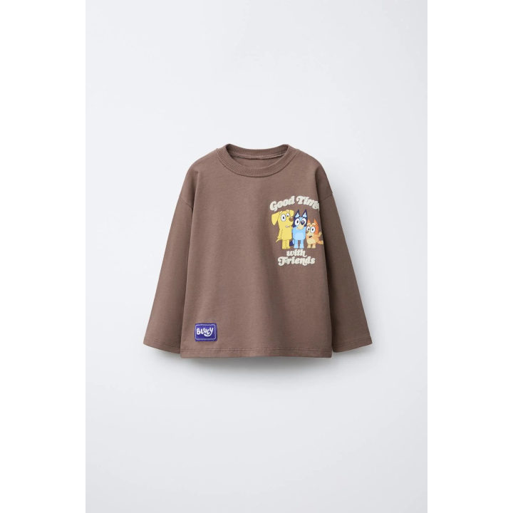 Футболка с принтом bluey © ludo studio из флокированного материала