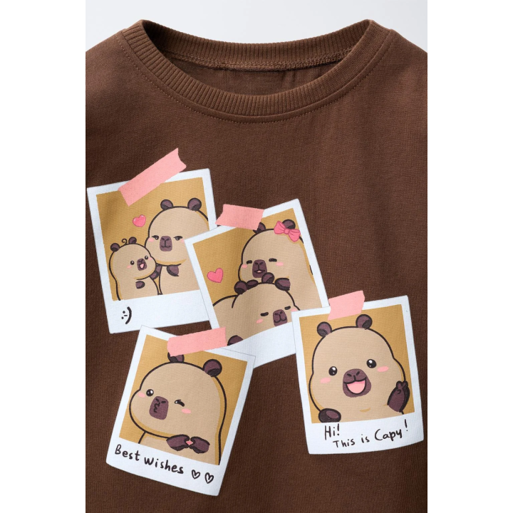 ЛОНГСЛИВ С ПРИНТОМ CAPIBARA CAPYFUN ©