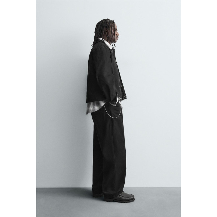 КУРТКА СВОБОДНОГО КРОЯ С НАВЕСНЫМИ ПЕТЛЯМИ